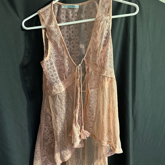 Sheer Pink Lingerie Robe - Picture 1 of 9
